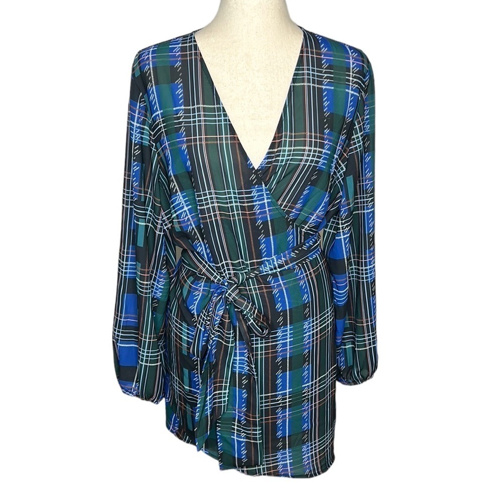 Eloquii Plus Size Wrap Tie Front‎ Blouse Size 16
